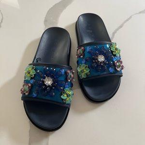 VGUC Jewelled Zara Slides Size 5